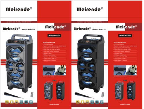 Meirende Model MA-121 Fm Radio / USB/TF Mobile Speaker System