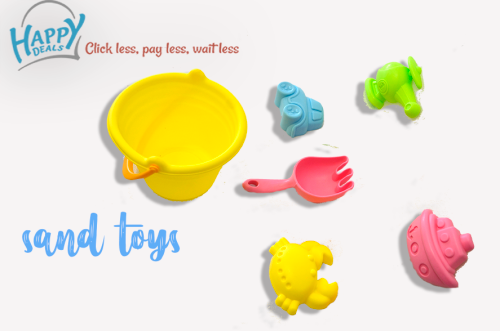 6 Colourful Kids Sand Toys Set