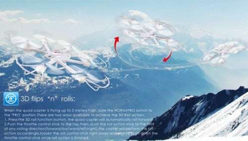 X-SERIES 2.4G 6-Axis Headless Mode RC Hexacopter  (NO CAMERA)