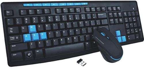 Gaming Mouse Gaming Keyboard HK3800 Wireless Multimedia Ergonomic Gaming Keyboard Mouse Set For PC