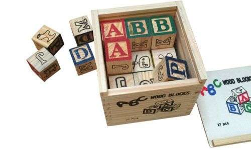 27 Piece Wooden Educational ABC Blocks