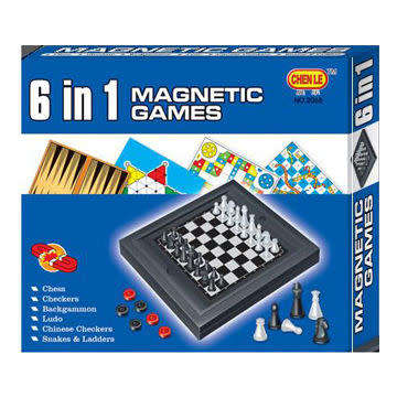 Chess and Gambling 6-in-1 Magnetic Games