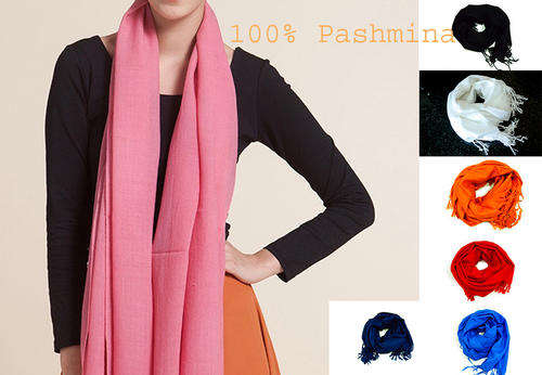 beautiful 100% pashmina plain color scarf