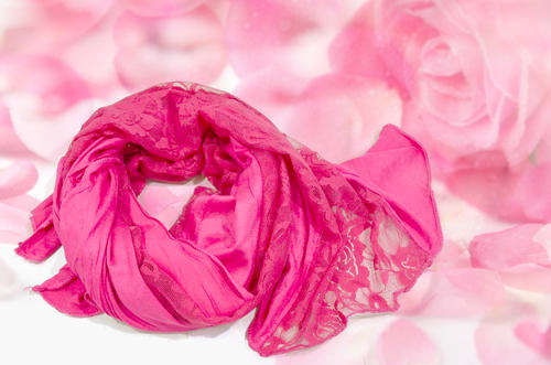 " K & Q " Beauty Arrive~~ Rose lace Viscose Plain color Scarf