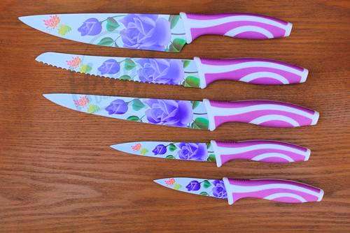 Bosha Painting 5PCS Knife Set flowery set