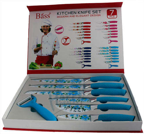 Professional Knife!!! colorful 7 piece knives set -- 4 color choice