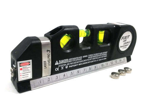 Laser Level Horizon Vertical Measure 8FT Aligner Standard and Metric Ruler S3