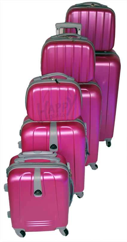 7 piece luggage set with four 360 degree rotative wheels