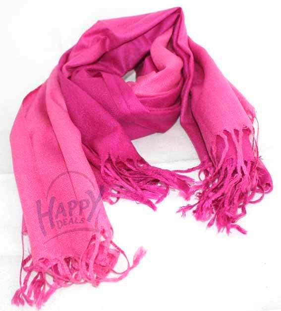 "K & Q " Tow-Tone Pashmina Scarf-- 70% Pashmina, 30% Silk