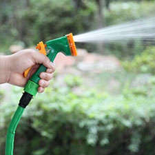 15M 50FT COIL KINK FREE GARDEN HOSE PIPE & SPRAY GUN HEAD NOZZLE