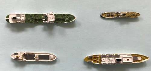 Hansa metal ship models 1 in 1250 4 merchant vessels detailed below