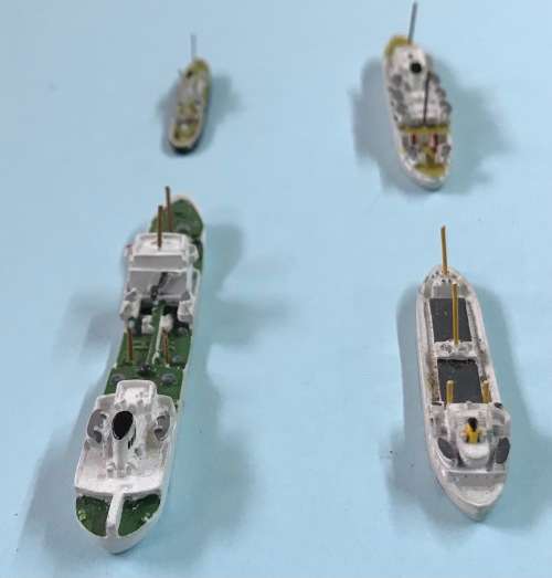 Hansa metal ship models 1 in 1250 4 merchant vessels detailed below
