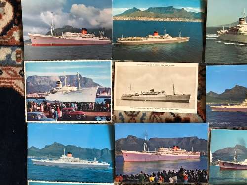Union Castle ship postcards