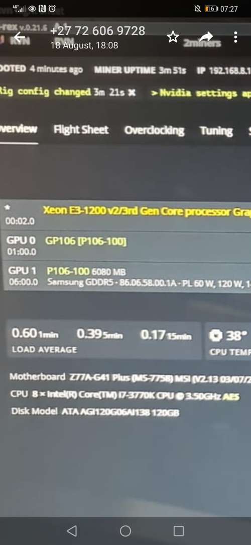 Nvidia P106 6GB Mining Cards - for parts