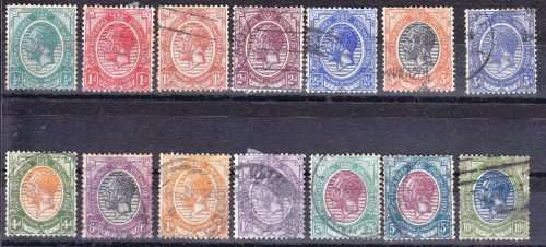 * Union of South Africa - 1913 Kings head - up to 10S used