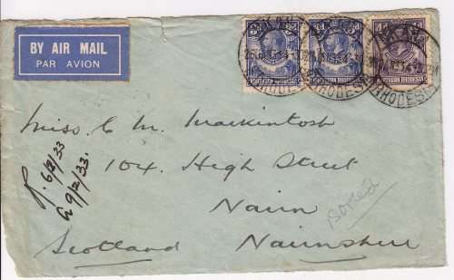 Northern Rhodesia - front cover only - as per photo