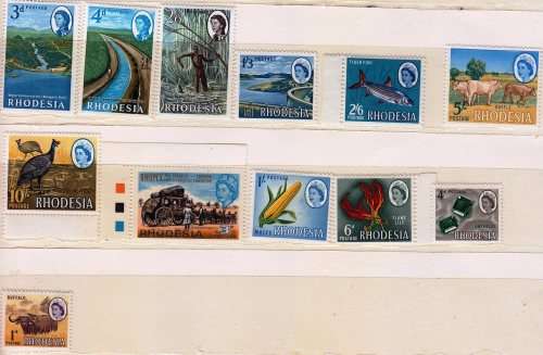 Rhodesia - MH stamps - 1965/66 some high values - as per scan