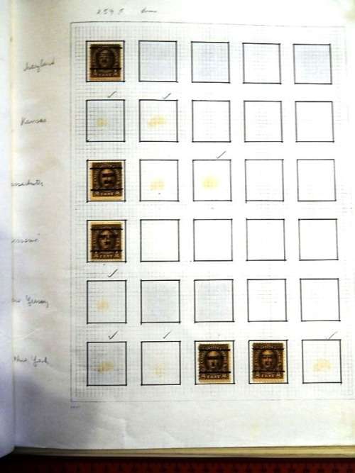 USA Bicentennial Issue stamps album - with space for all American state cancellations