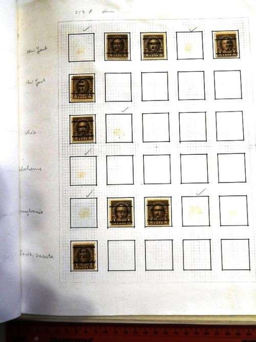 USA Bicentennial Issue stamps album - with space for all American state cancellations