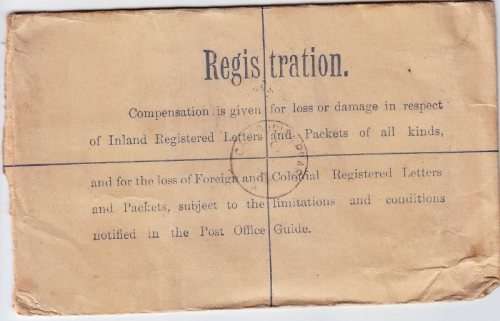 KGVI - 1913 registered letter from England to South Africa