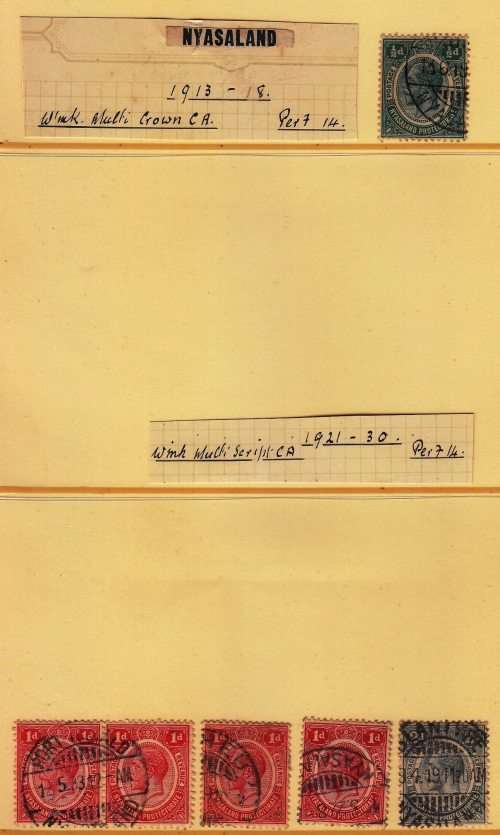 Nyasaland - Used with hinge marks and remnants