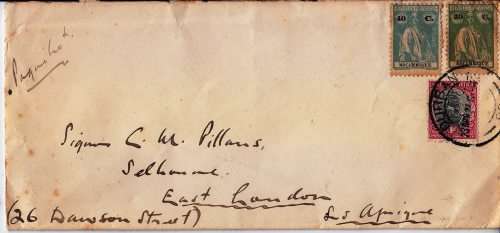 Union cover to East London with Mozambique stamps!