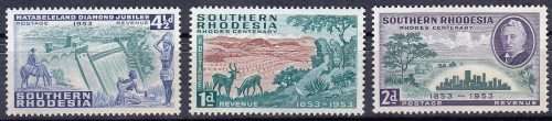 QEII - Southern Rhodesia - MNH selection - Some toning on back of some stamps