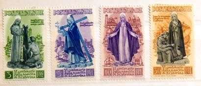 Italy - 1943  and 1948 sets - MH - remnant one 1943 30c stamp - thinning on the 1948 10c