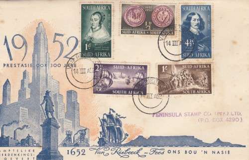 Union - 1952 - Van Riebeek festival - FDC