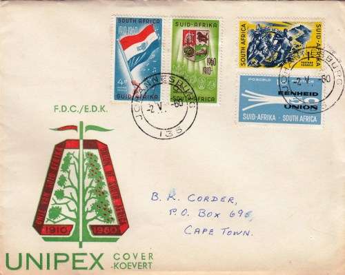 RSA - 1960 - UNIPEX - FDC