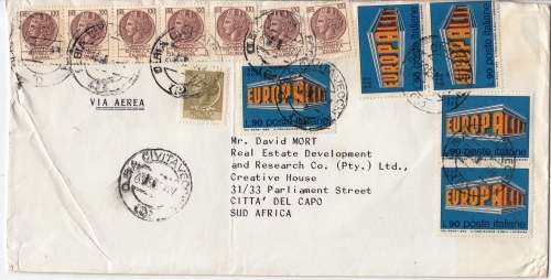 Italy - 1970 - Cover to South Africa