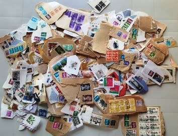 Plastic packet of British stamps - refer to photos