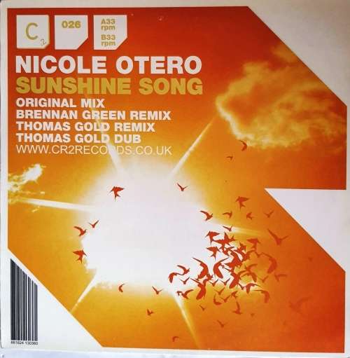 LP,NICOLE OTERO,SUNSHINE SONG,Record:VG+,Cover:VG+,Label:CR2,CAT:12C2026,Press:UK,Electro,House