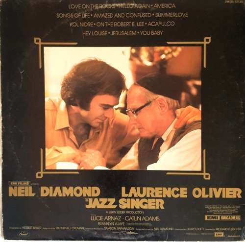LP,NEIL DIAMOND,THE JAZZ SINGER,Record:VG+,Cover:VG,Label:Capitol Records,CAT:SW(B) 12120,Press:SA