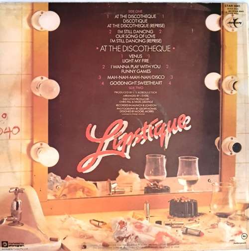 LP,LIP STIQUE,AT THE DISCO THEQUE,Record:VG+,Cover:VG+,Label:Mercury,CAT:6310 951,Press:Netherlands