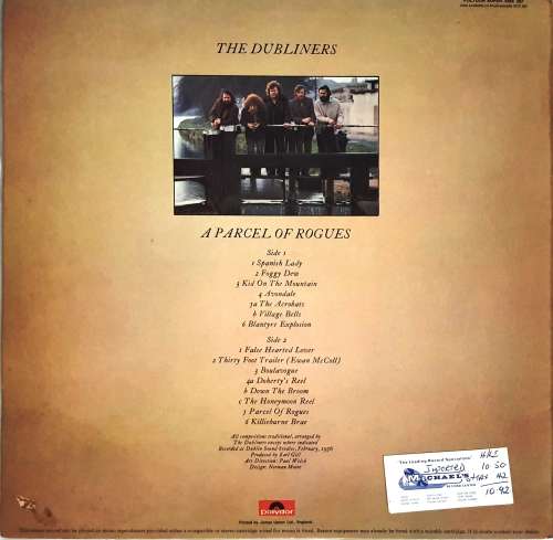 LP,THE DUBLINERS,A PARCEL OF ROGUES, Record:VG+,Cover:VG,Label:Polydor,CAT:2383387,Press:UK