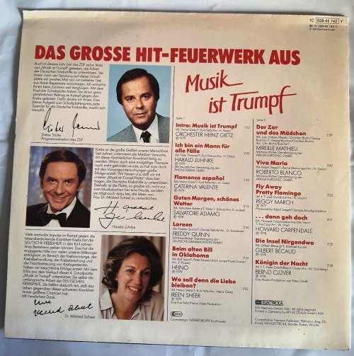 LP,Das Groe Hit-Feuerwerk Aus,Musik Ist Trumpf,Record &Cover:VG+,L:EMI,C:1C02845742Y,Press:Germany
