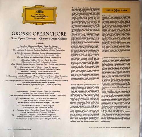 LP,Various,Grosse Opernchre,M:VG+,C:VG+,Label:Deutsche Grammophon.136 394,Press:Germany
