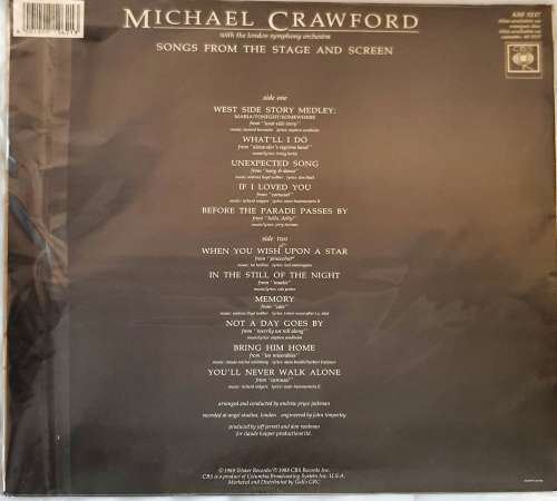 LP,Michael Crawford,Songs From The Stage,M:VG+,C:VG+,Label:Deutsche Grammophon.136 394,Press:Germany