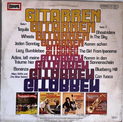LP,Marc Griffin And The Silver Guitars,Gitarren,Record:VG+,Cover:VG,L:Europa.11.MGV2002,Press:German