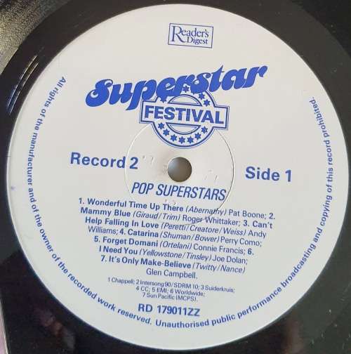 LP,Pop superstars,R:VG+,C:G