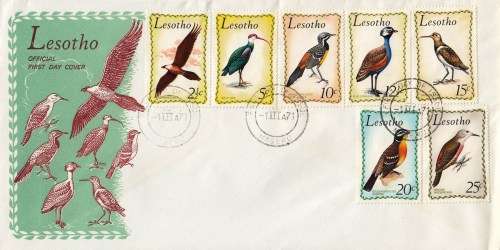 Lesotho, FDC, Unused, 1971, Birds