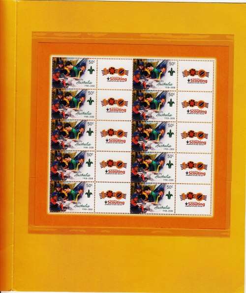 Australia - 2008 - Scout - Souvenir sheet and booklet holder