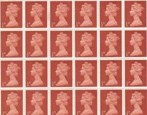 QEII, MNH 24 Stamps Block,Toning on back as highlighted