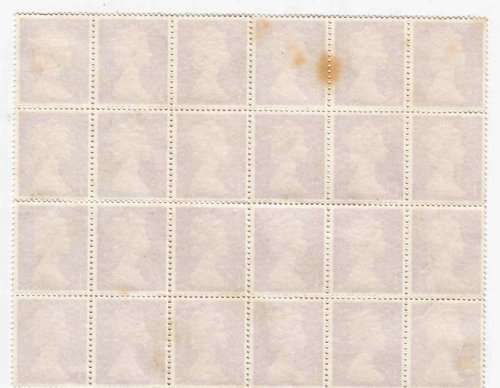 QEII, MNH 24 Stamps Block,Toning on back as highlighted