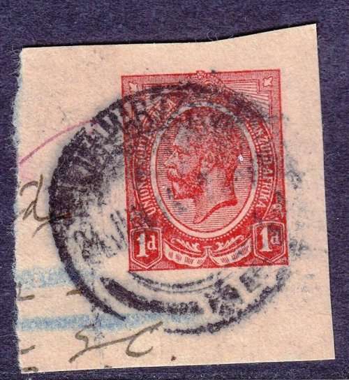 Union of South Africa,KGV,1d stamp on Piece