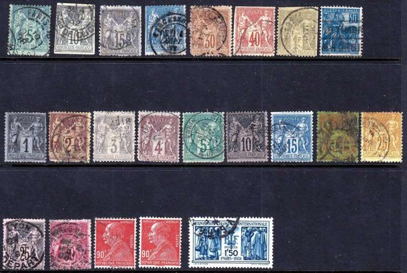 France old stamps selection,Unchecked,FU & MH,finds possible!