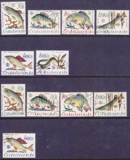 Czechoslovakia,1965/66, MNH,Fish on stamps