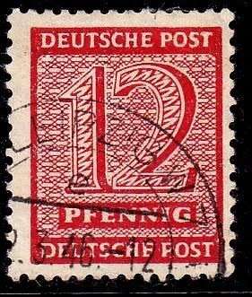 Germany,Scott #14N7,1945,FU,West Saxony,CV$2.00