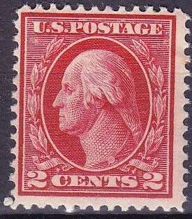 US, Scott#375,1910/11,MH,Perf. 12,remnant on back,CV$6.50